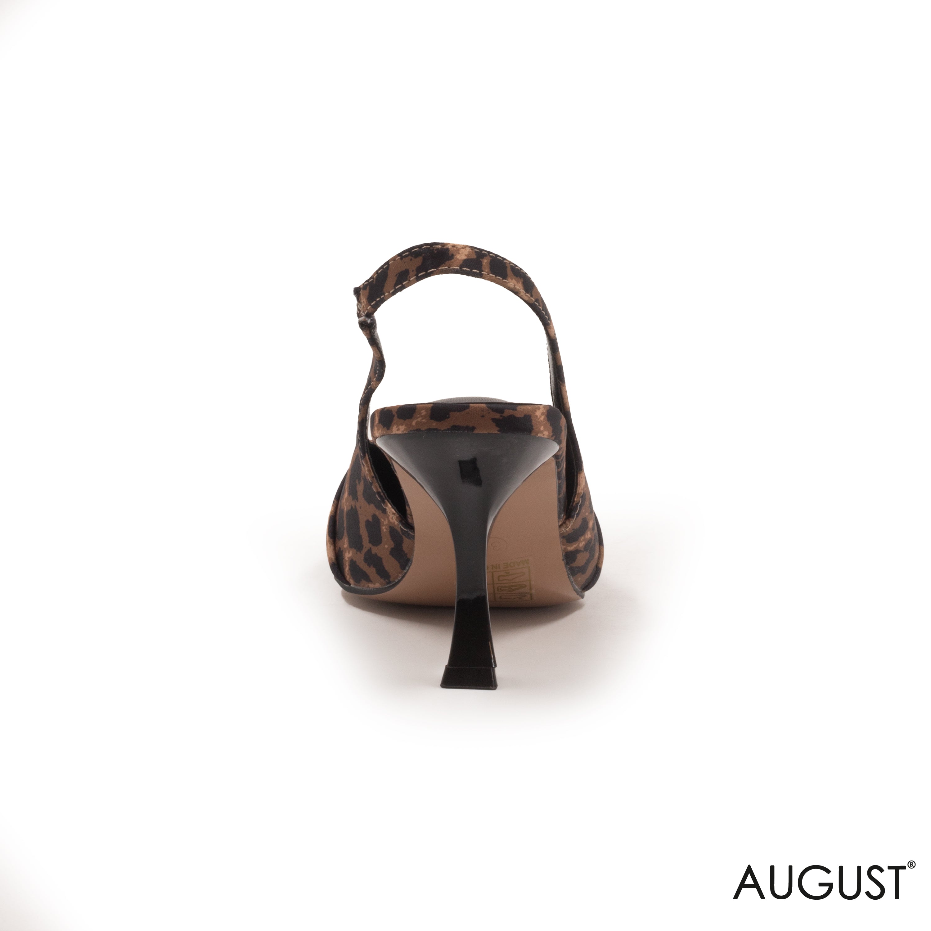 SPECIAL DESIGN LEOPARD PRINT SLINGBACK HEEL SHOES