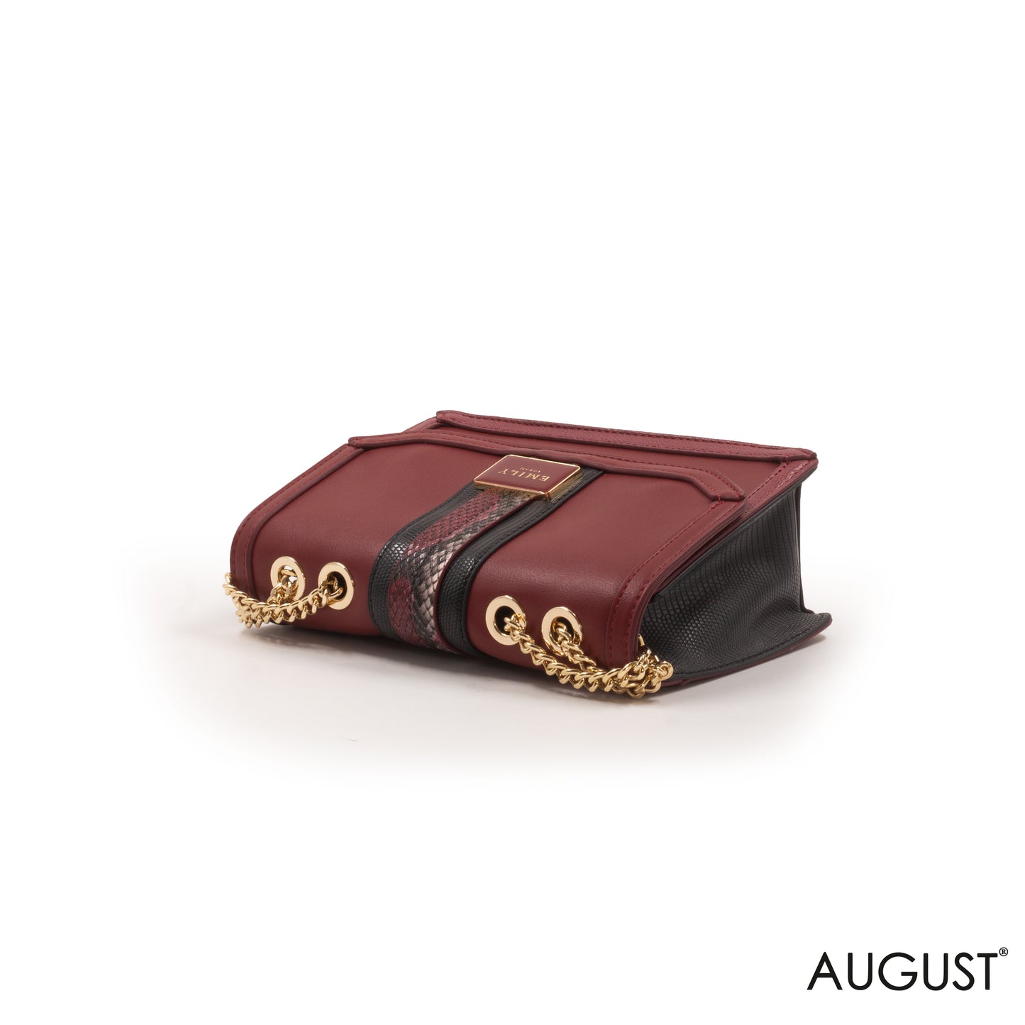 LEATHER CROSSBODY BAG WITH SNAKE DETAILS -SMALL