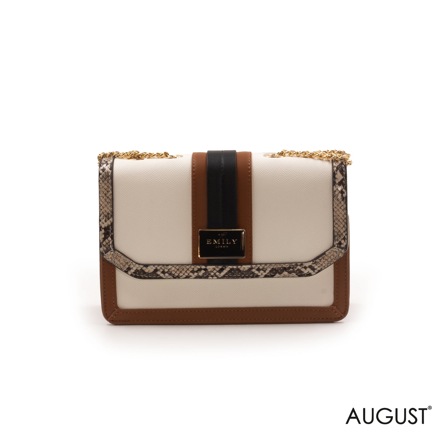 LEATHER CROSSBODY BAG WITH SNAKE DETAILS -SMALL