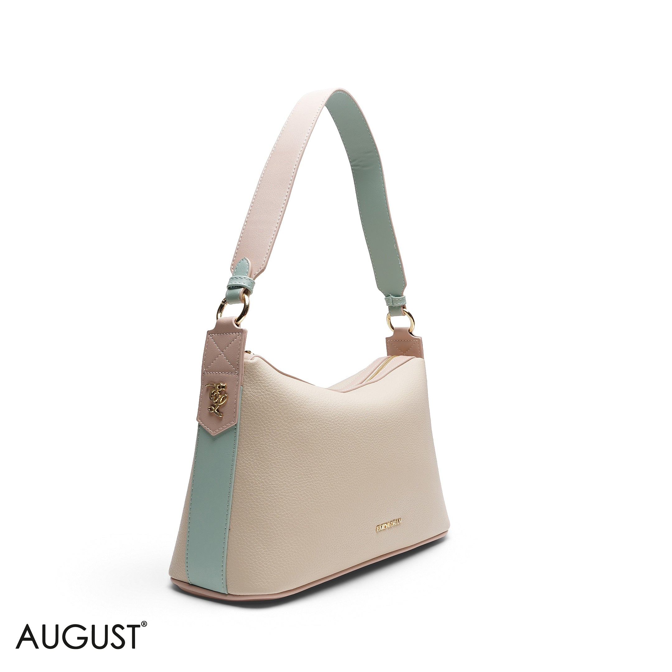 GRAINED RECTANGULAR SHOULDER BAG
