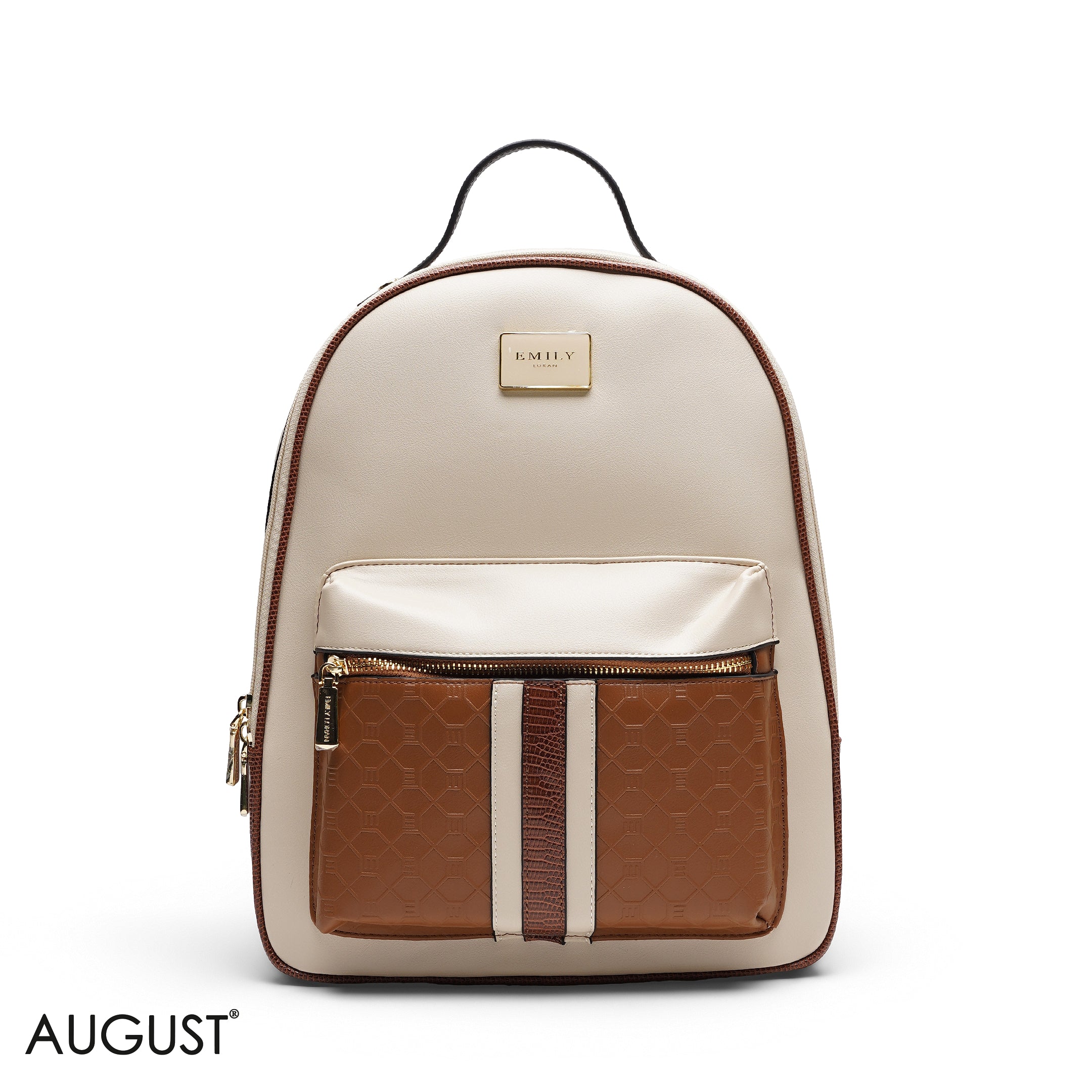 EMBOSSED PANELLED BACKPACK