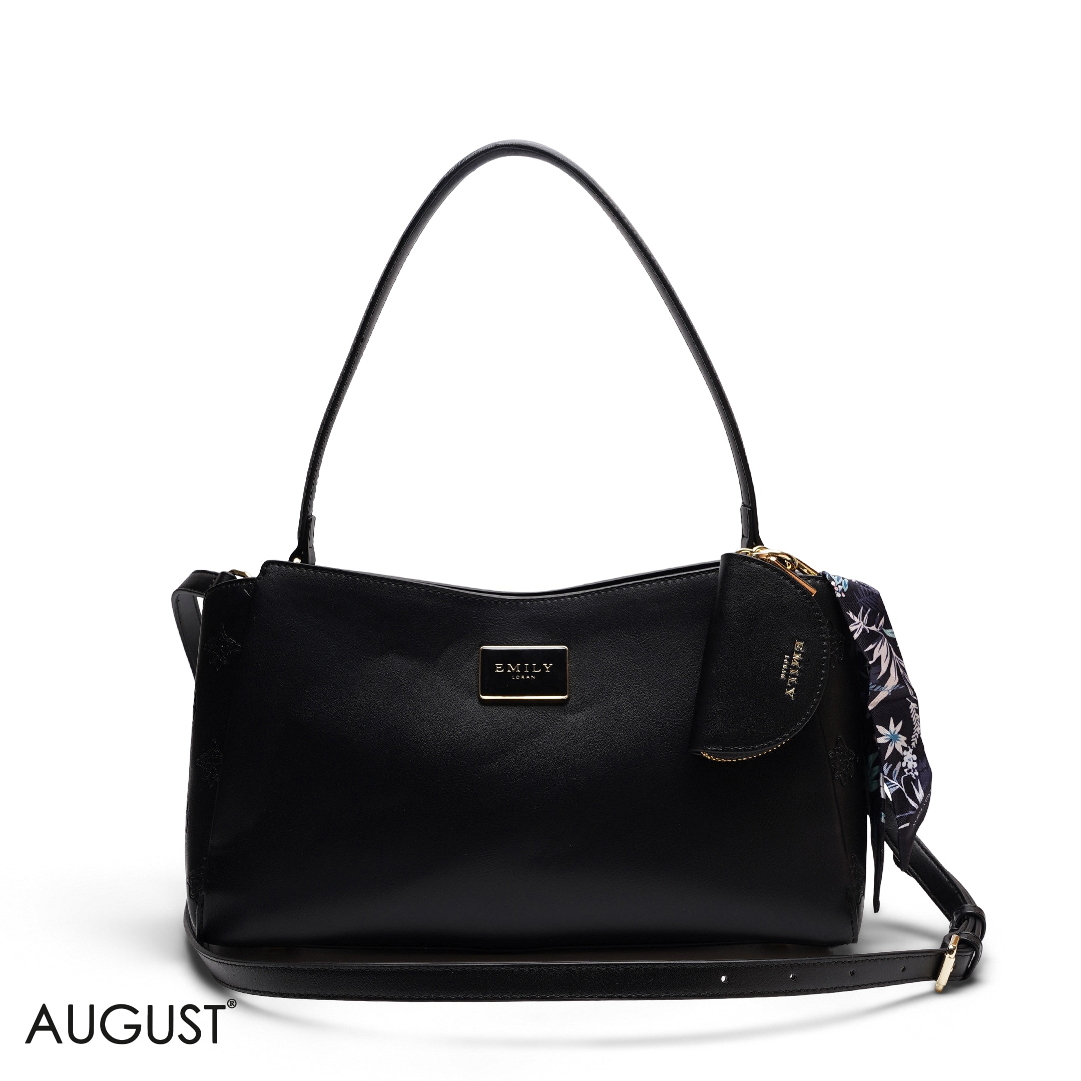 SHOULDER BAG WITH SCARF AND COIN PURSE