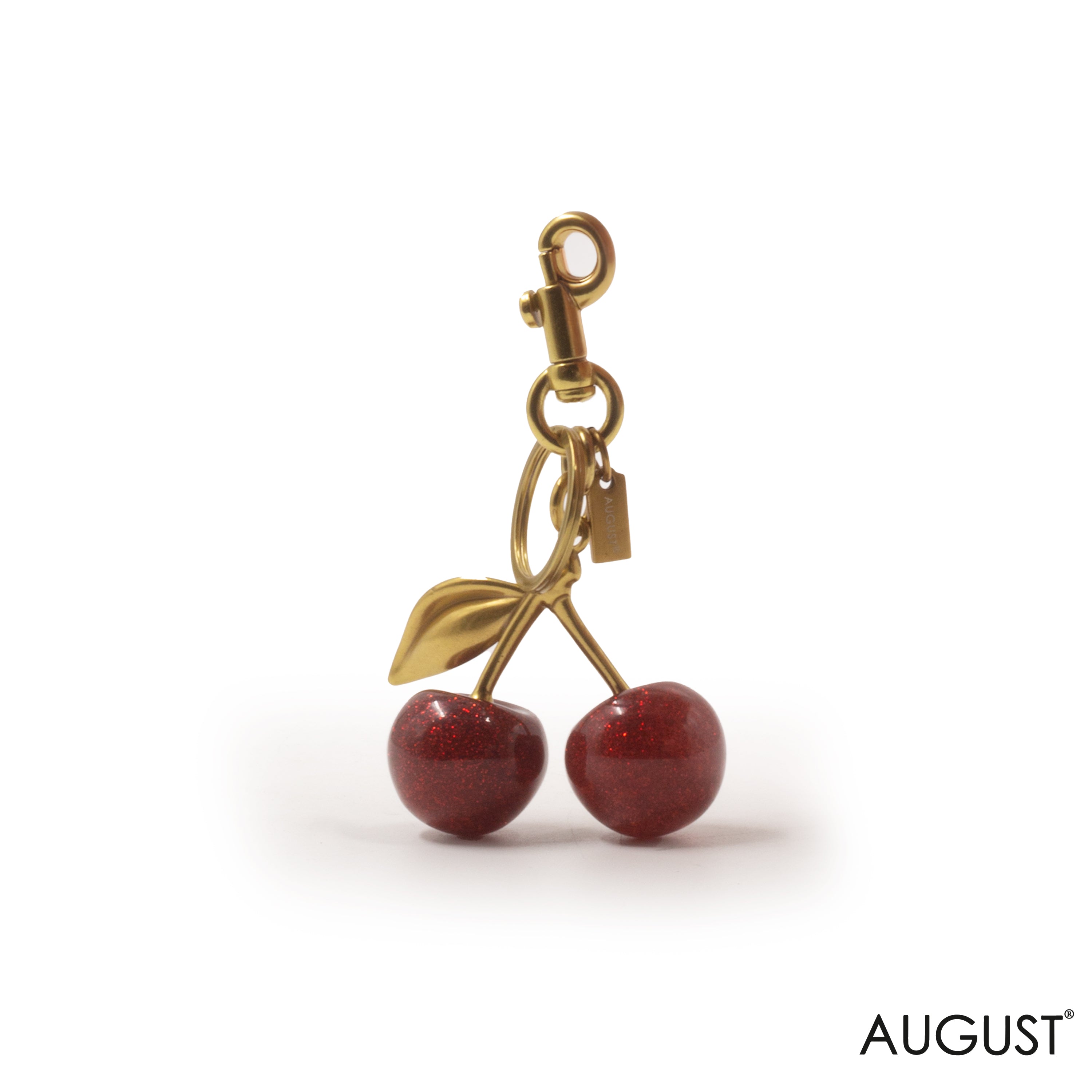 CHERRY CHARM KEYCHAIN