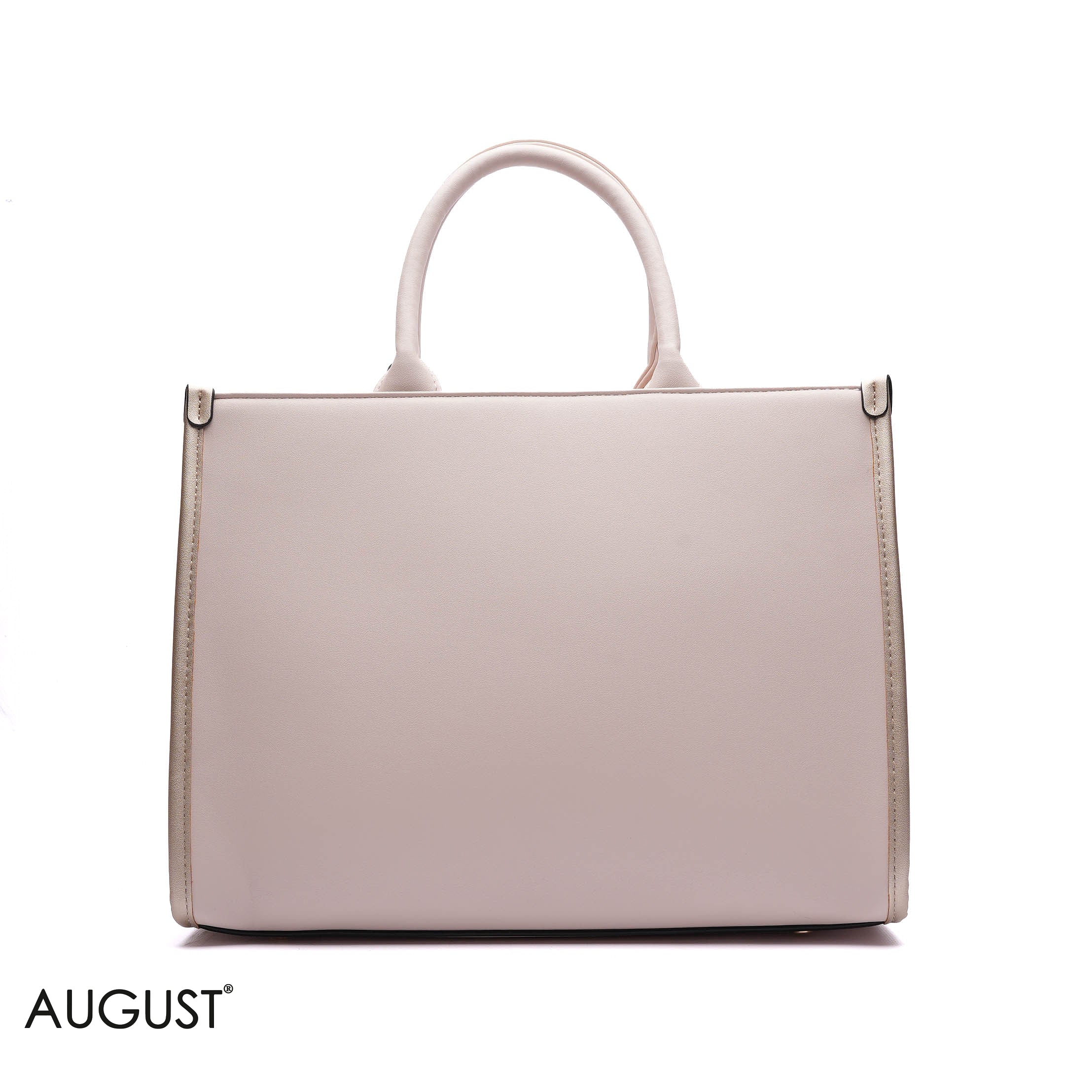 EMBOSSED LOGO TOTE BAG WITH TASSEL CHARM - LARGE