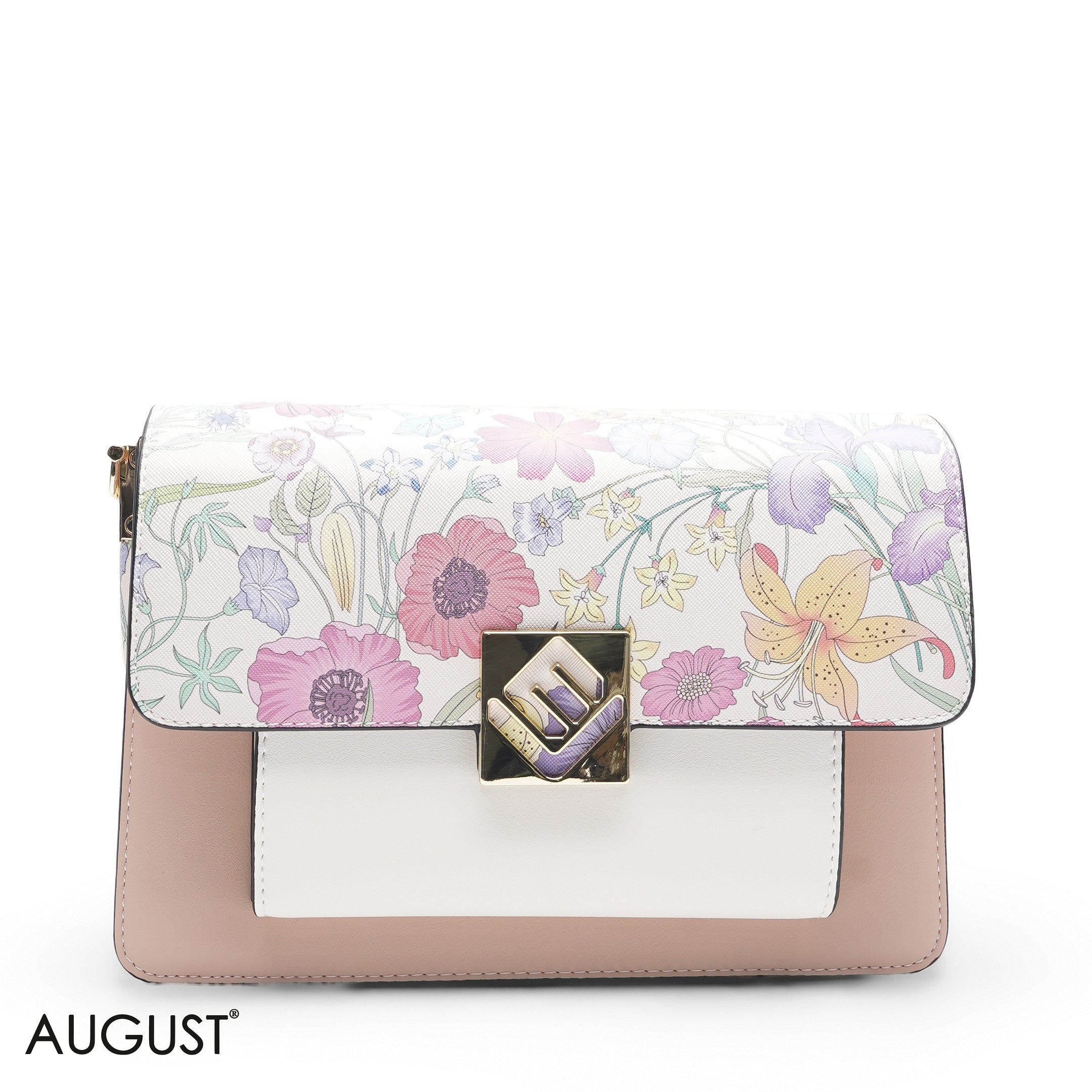 FLORAL MULTI COLOR BAG WITH HAND STRAP - MED