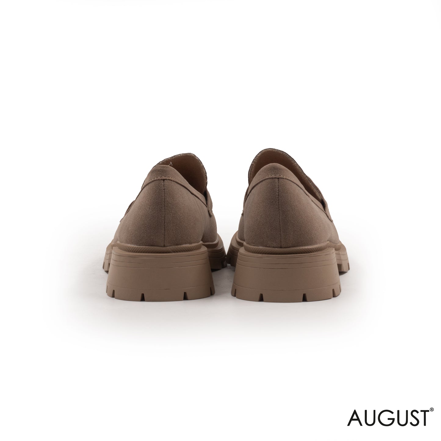 SPLIT CHAMOIS LOAFERS WITH BUCKLE