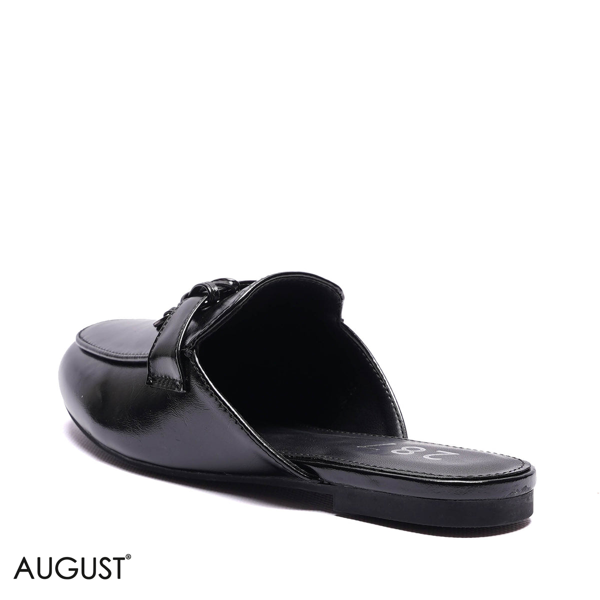 CROC-EMBOSSED HORSEBIT BACKLESS MULES