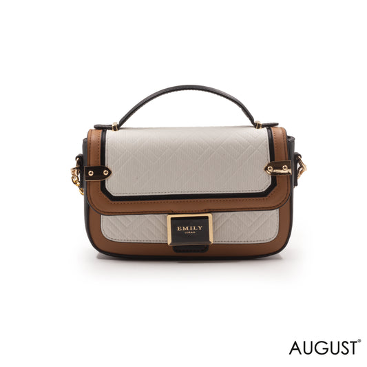EMILY LORAN LEATHER CROSSBODY BAG WITH FLAP-SMALL