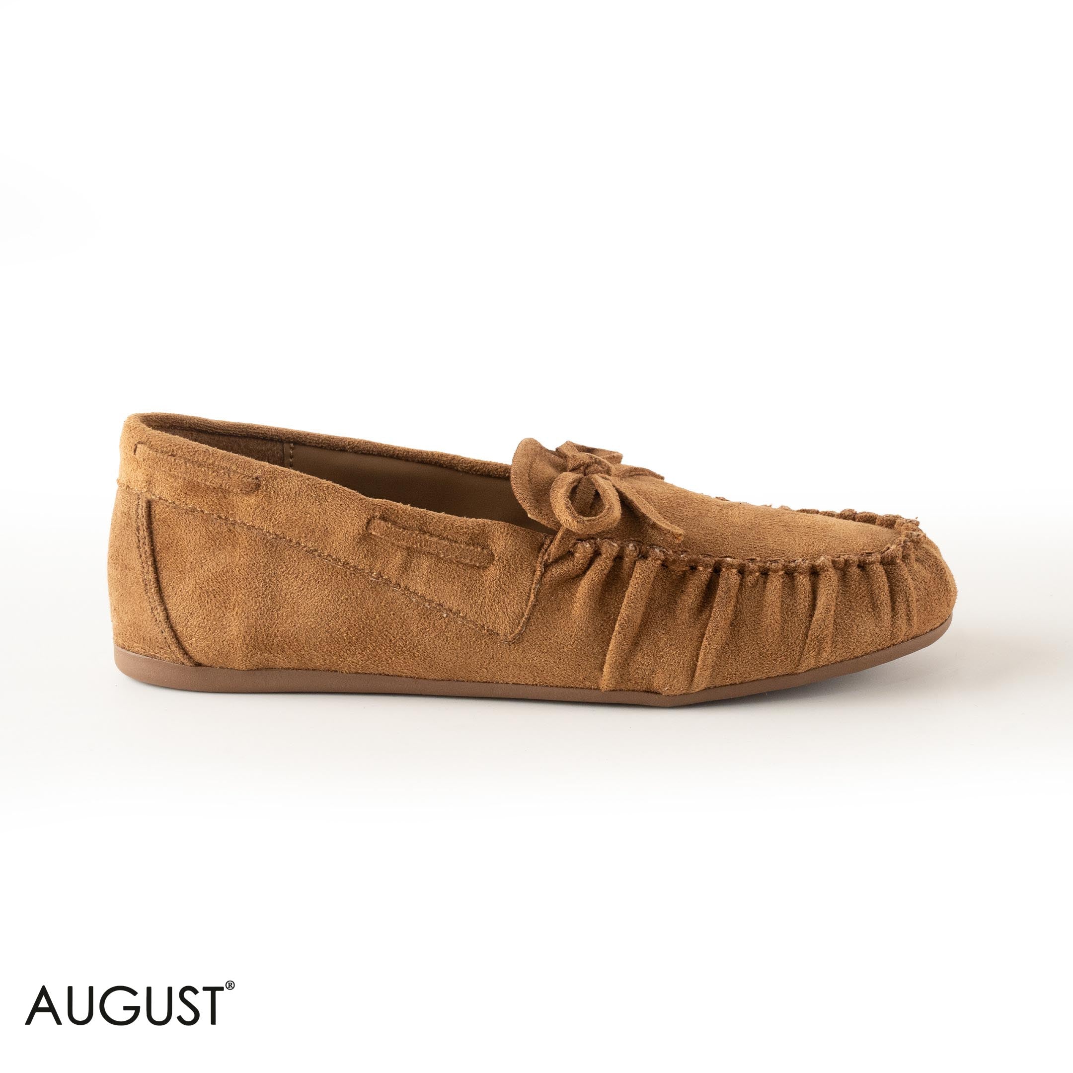 CAMEL SUEDE LEATHER WITH MINI BOW