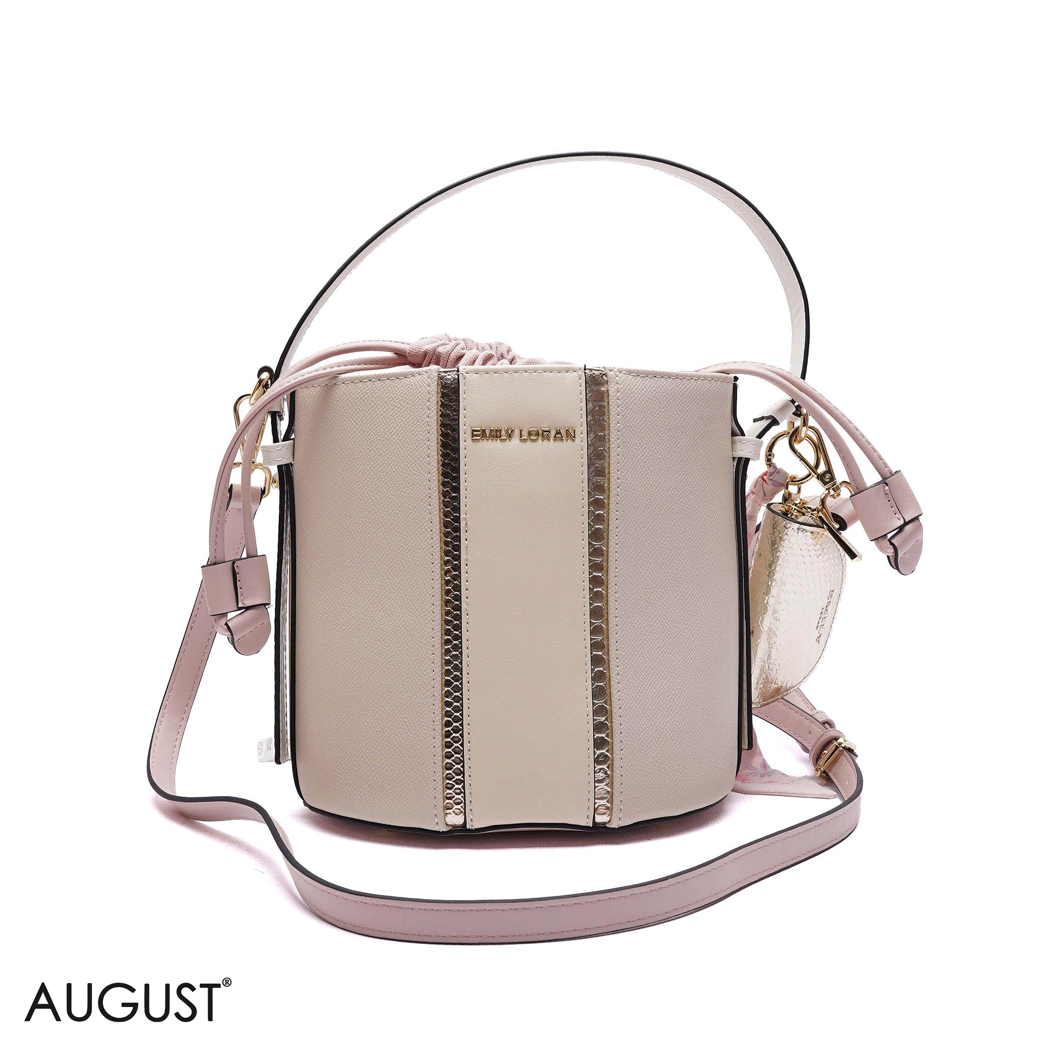 ELEGANT DRAWSTRING BUCKET BAG