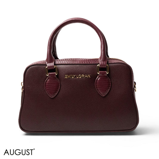 LEATHER HANDBAG WITH MINI WALLET SNAKE -SMALL