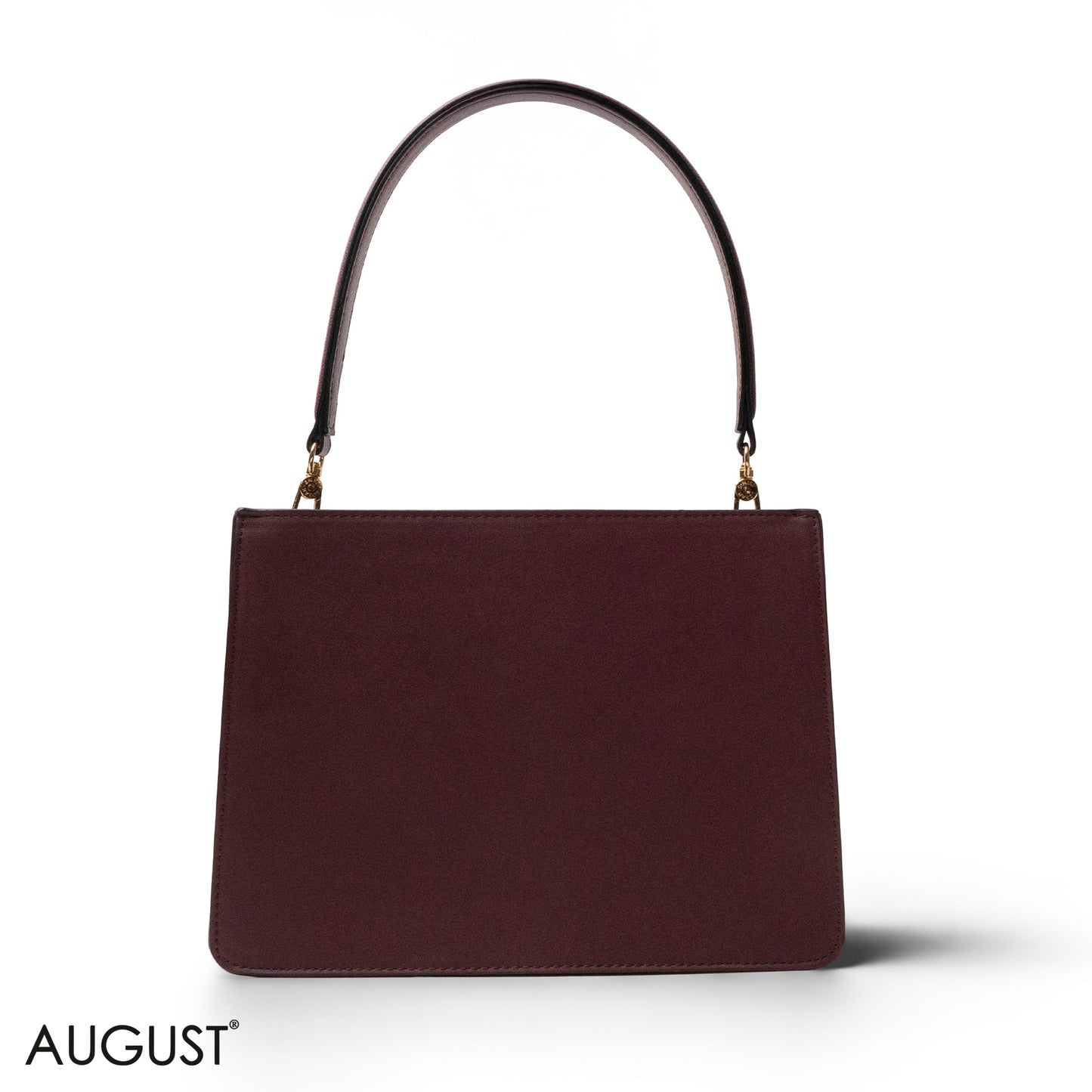 MATTE SMOOTH LEATHER HANDBAG WITH ACCESSORIES -MED