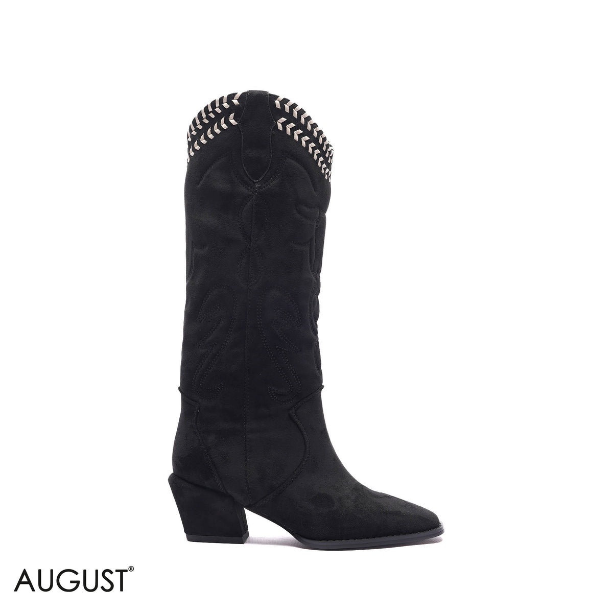 EMBROIDERED SUEDE COWBOY BOOTS