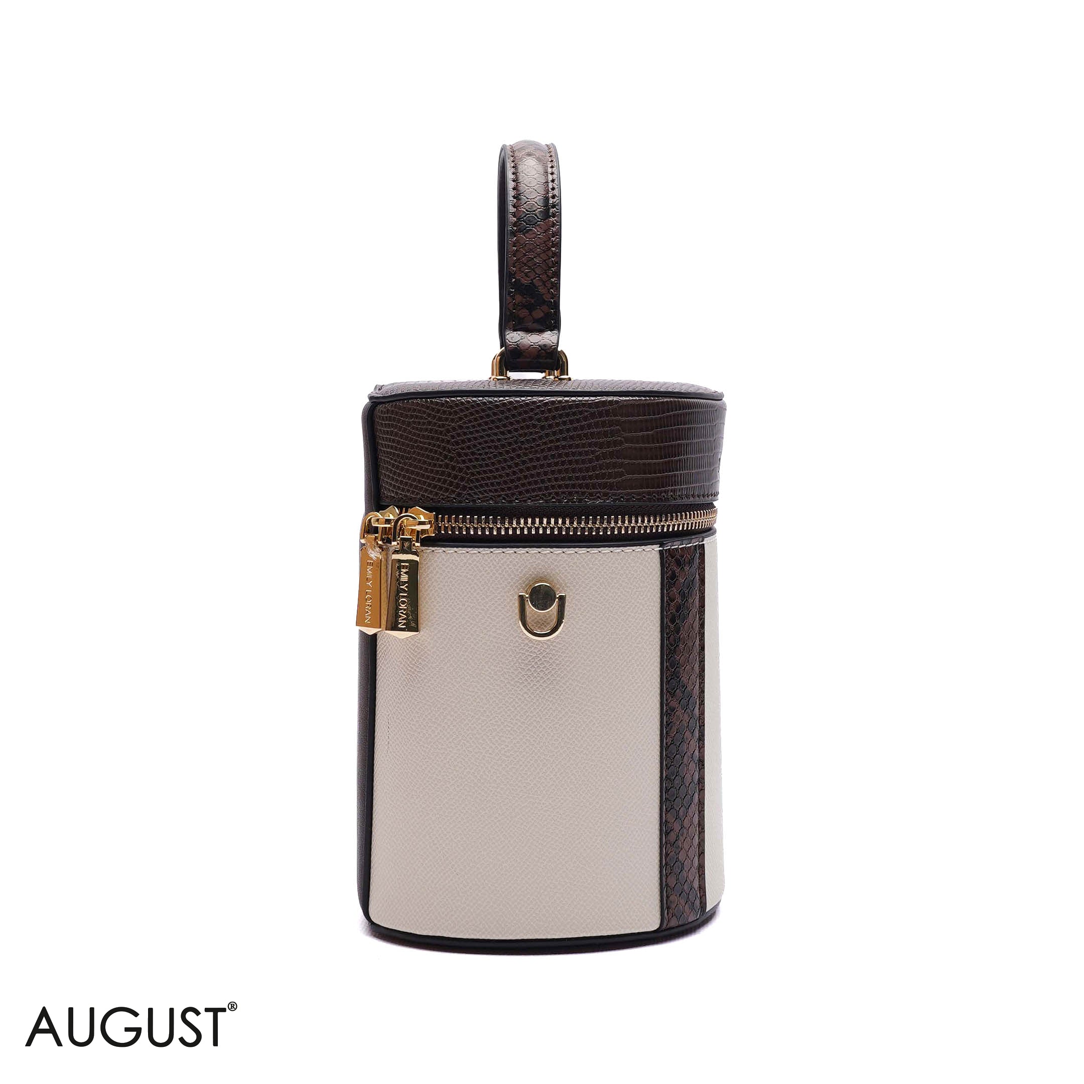ELEGANT STRUCTURED CYLINDER VANITY BAG