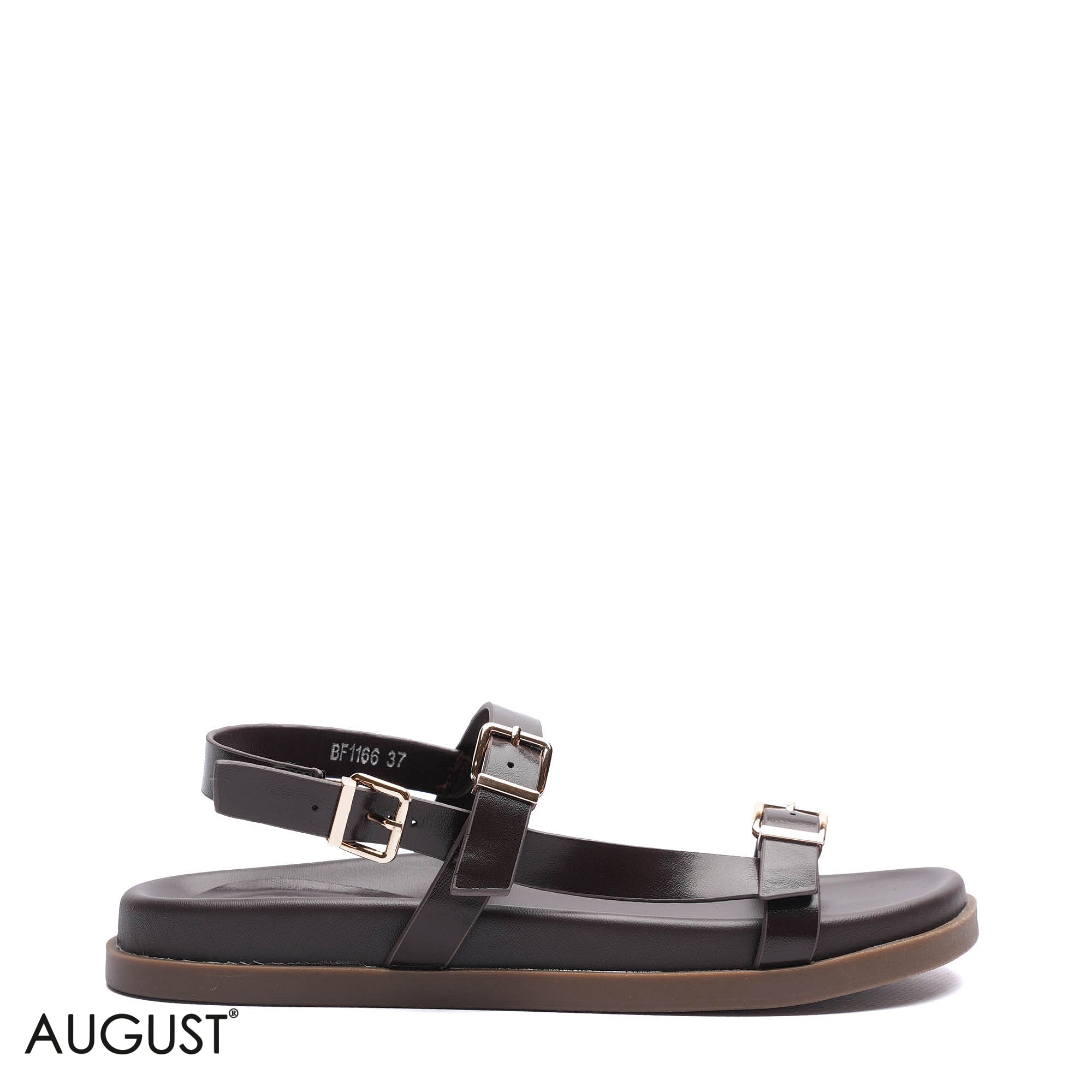 TRIPLE STRAP BUCKLE CASUAL SANDALS