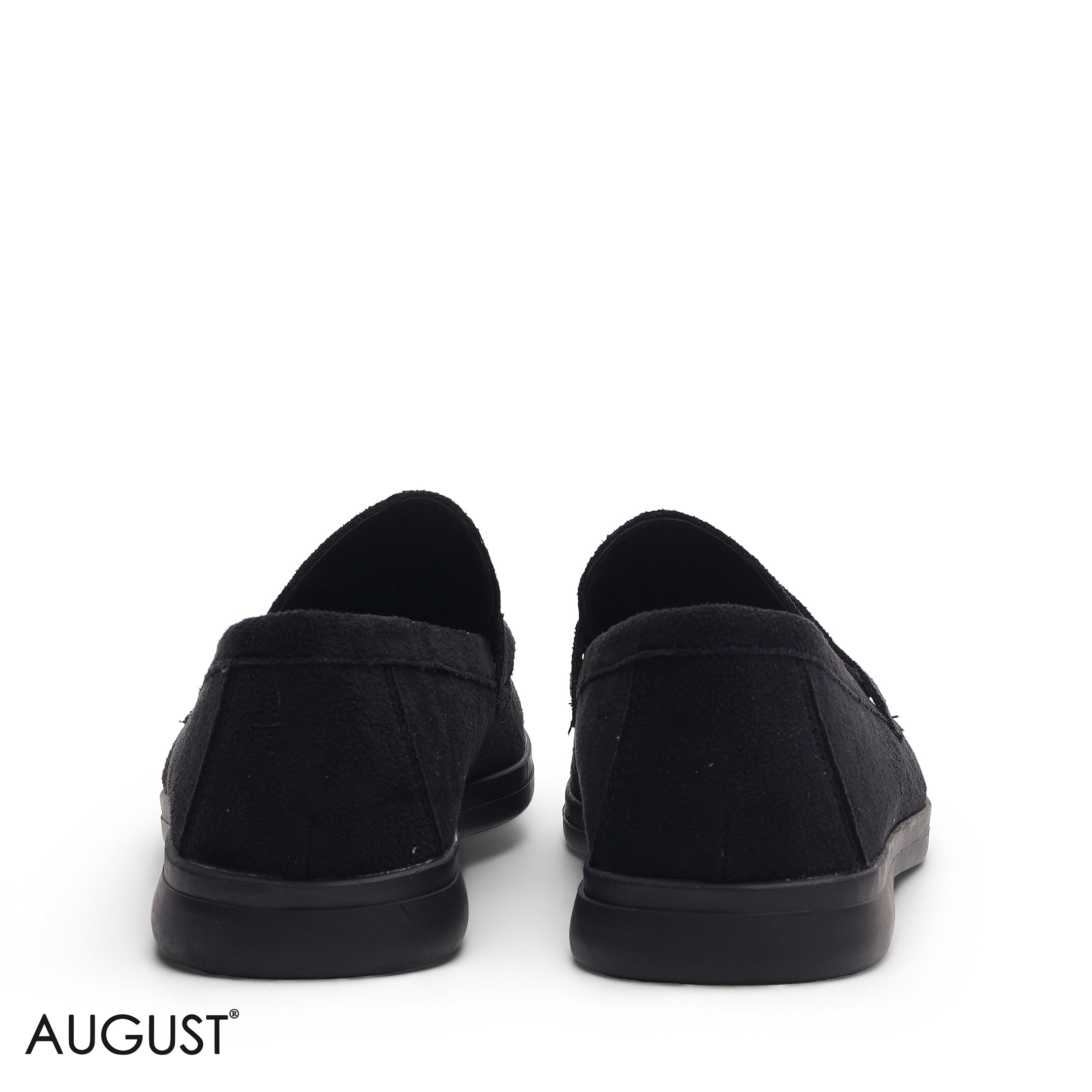 BLACK SUEDE LEATHER PENNY LOAFERS