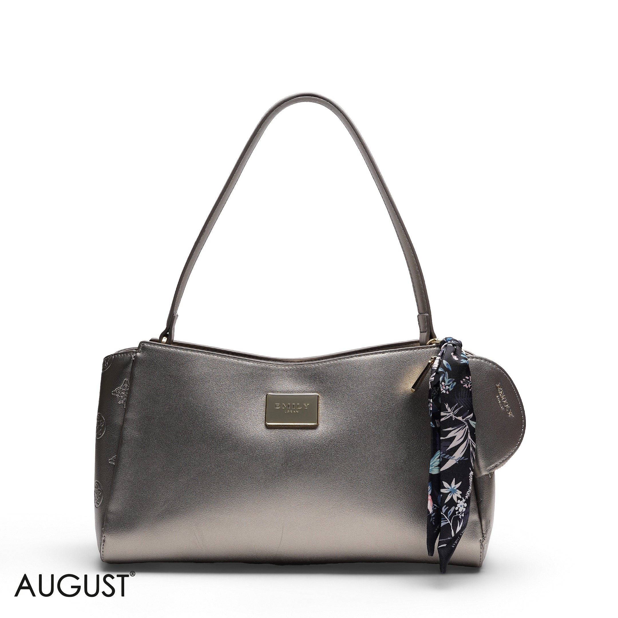 SHOULDER BAG WITH SCARF AND COIN PURSE