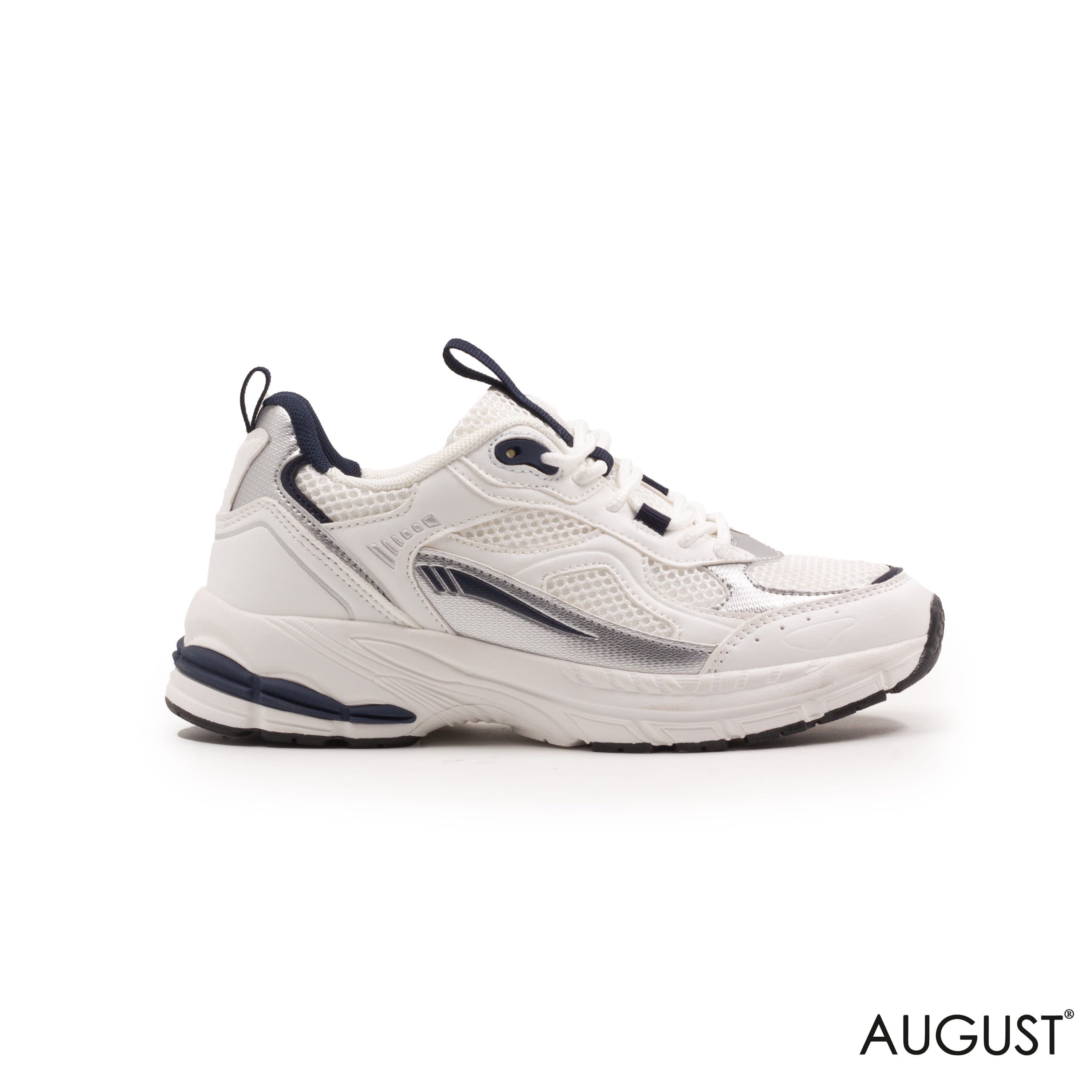 CHUNKY LEATHER SNEAKERS WITH FABRIC DETAIL