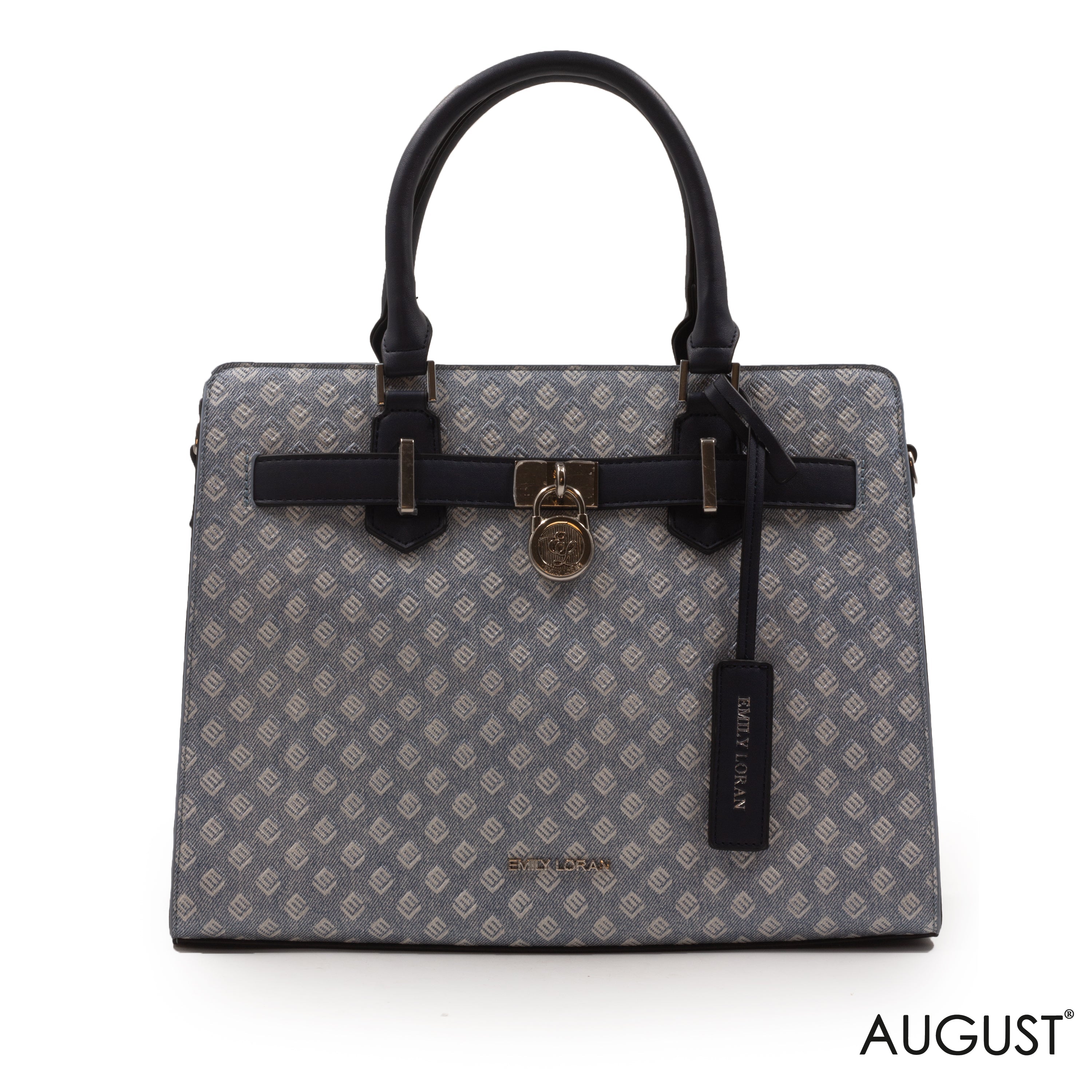 MODREN PRINTED HANDBAG WITH A CHAIN DETAIL-LARGE