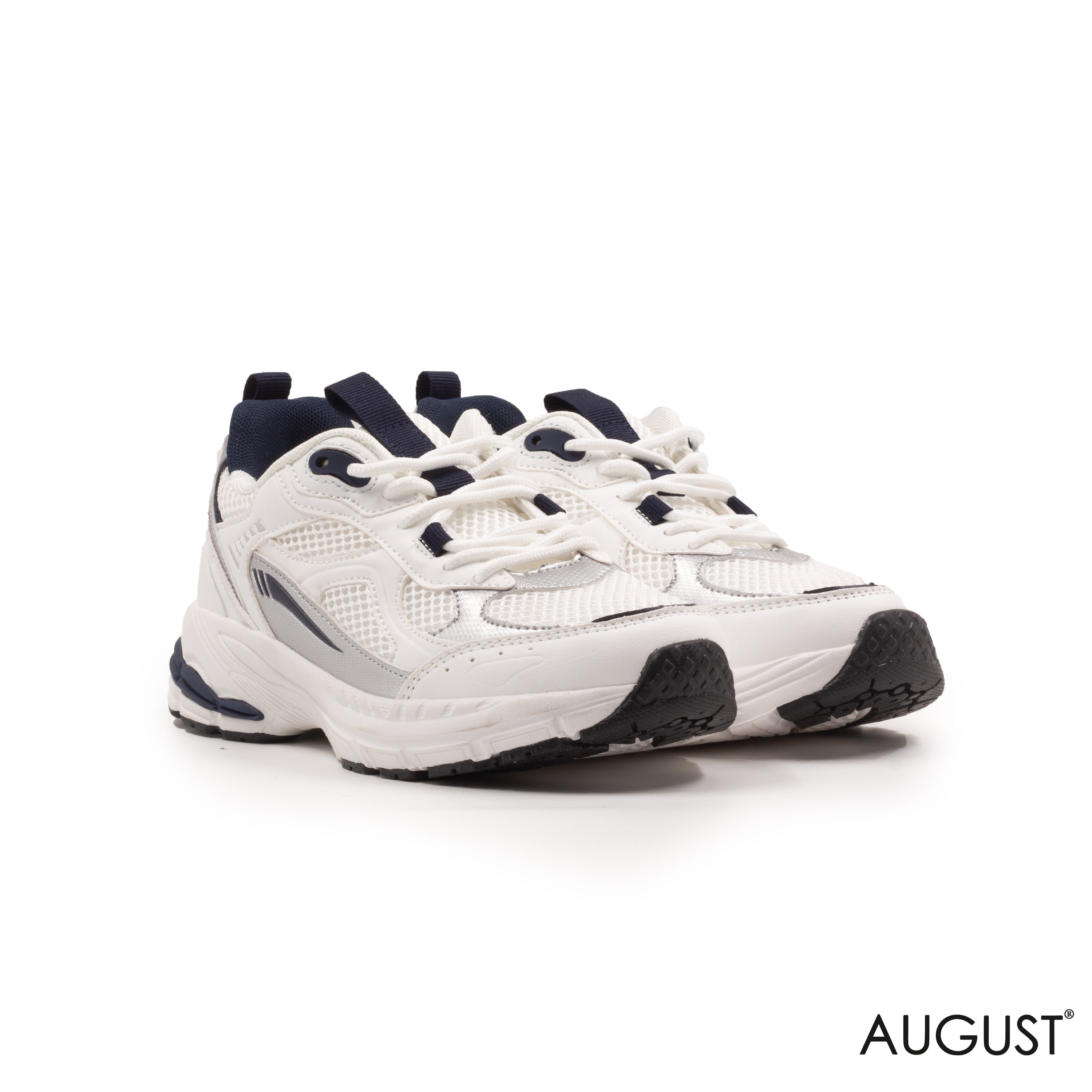 CHUNKY LEATHER SNEAKERS WITH FABRIC DETAIL