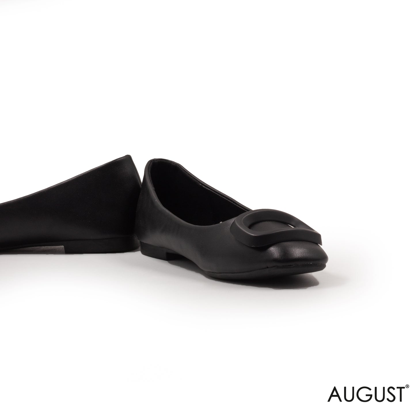 LEATHER  BALLET FLATS WITH BUCKLE