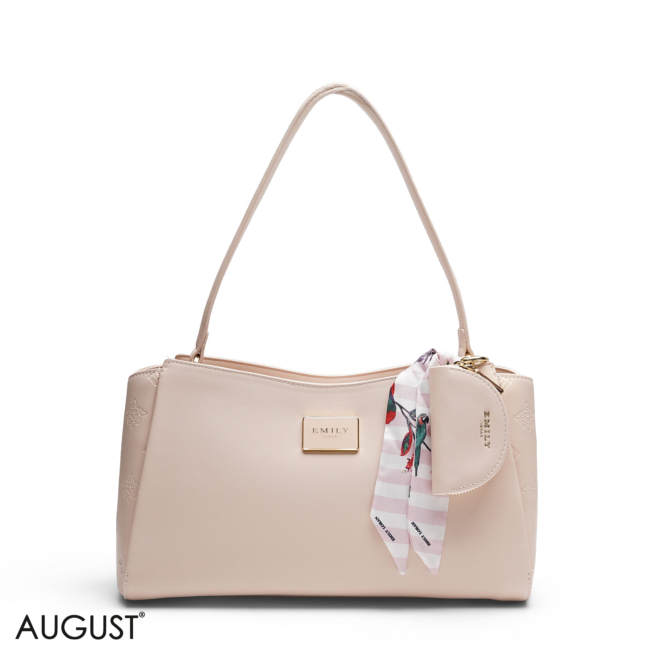 SHOULDER BAG WITH SCARF AND COIN PURSE