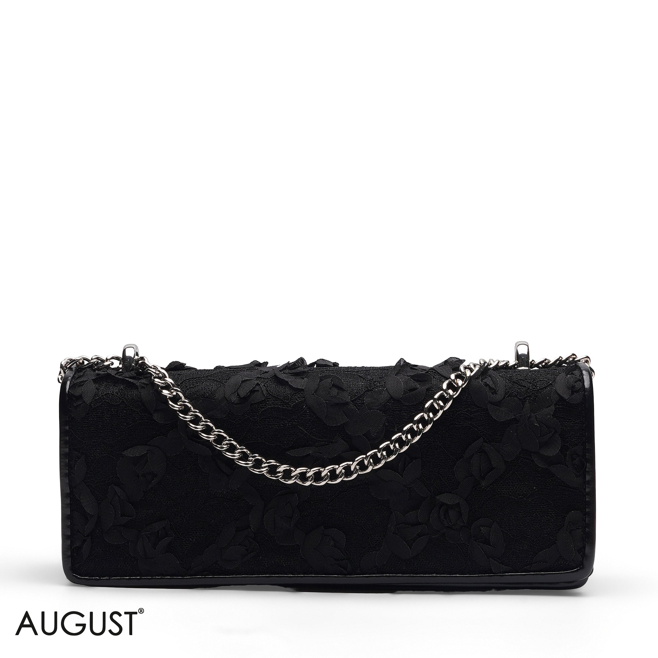 BLACK STRIPED TEXTURE HARD SHELL BOX CLUTCH