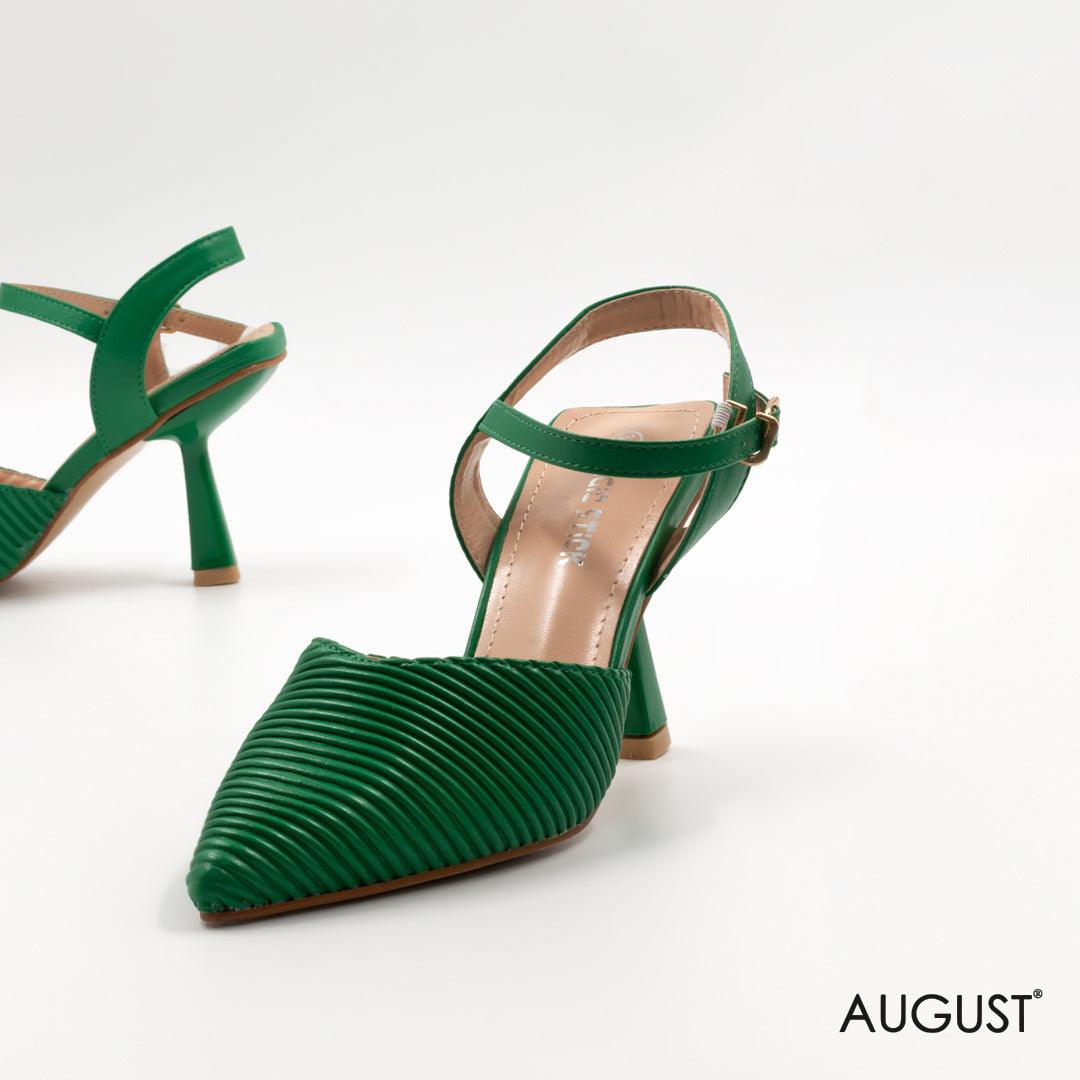 mid-heel leather heels - augustshoes