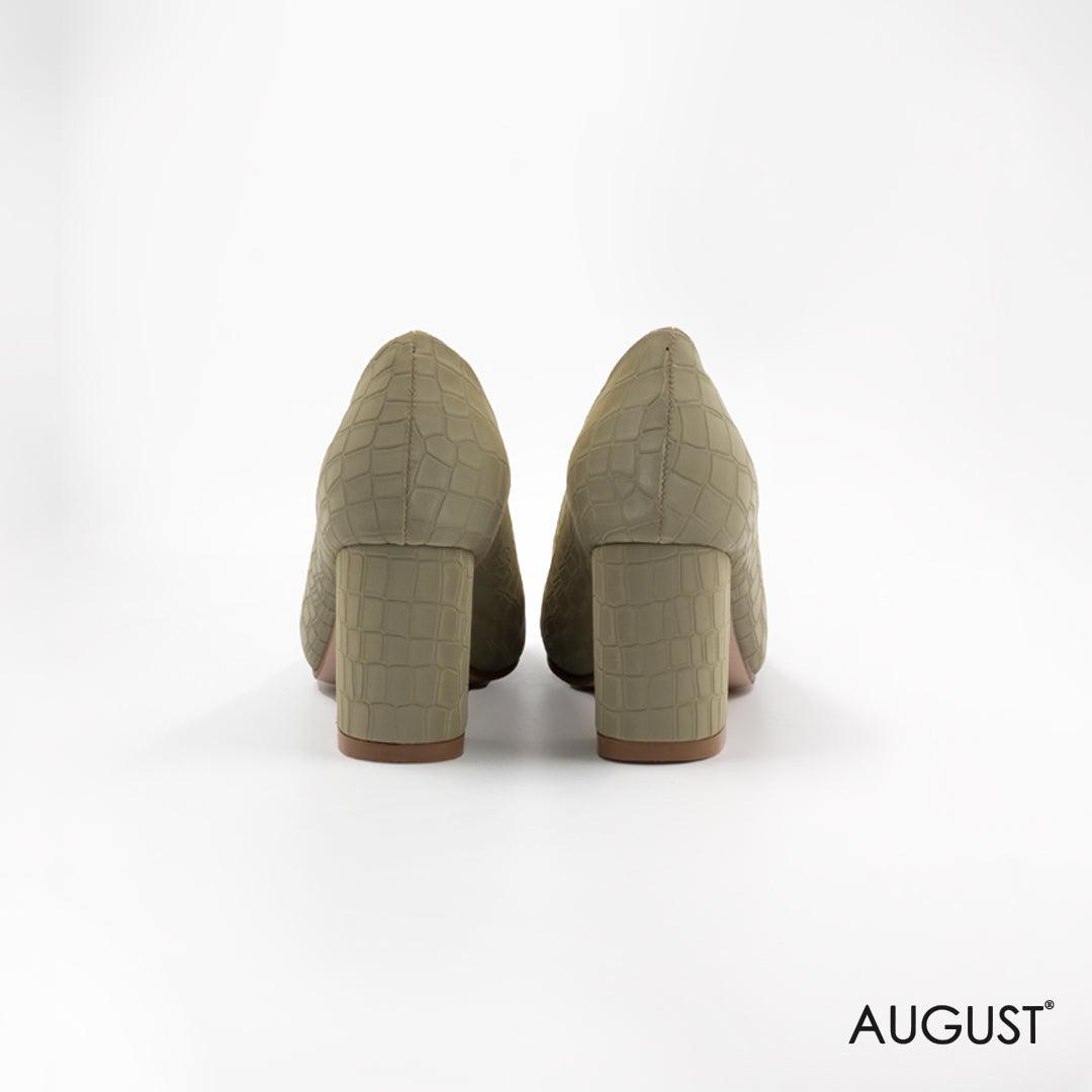 mid-heel croc leather - augustshoes