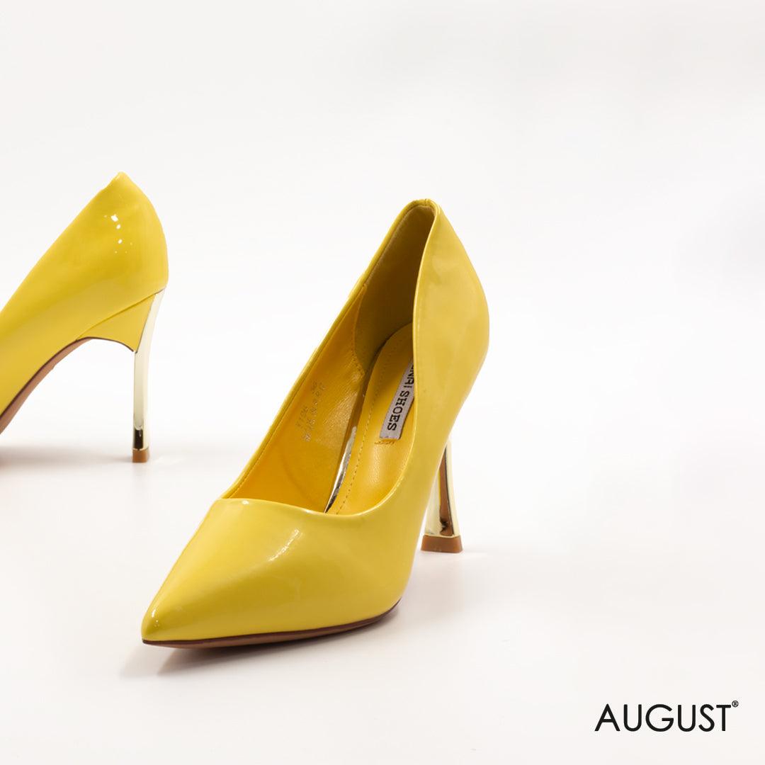 Mid-heel leather heels - augustshoes