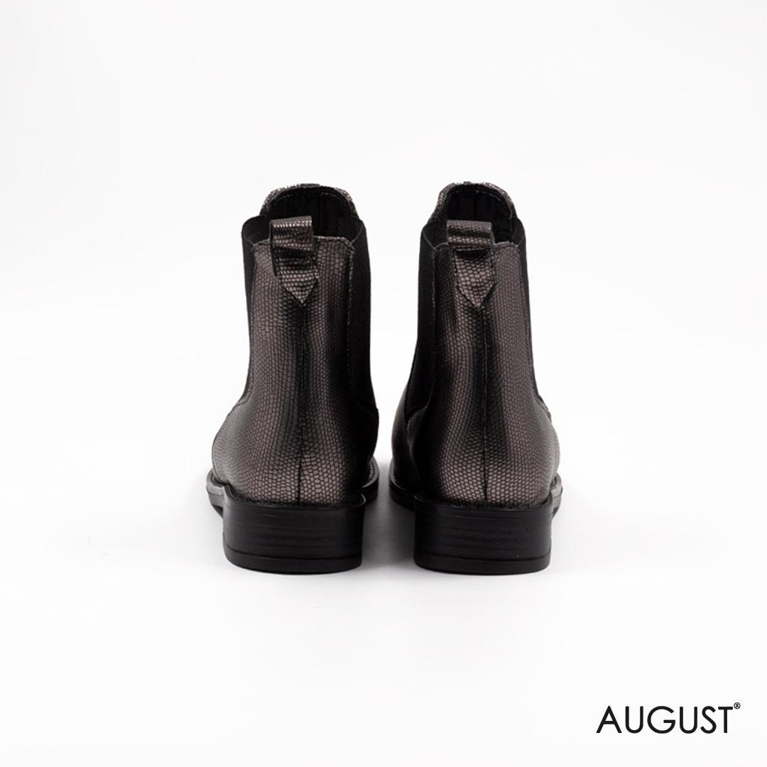 FLAT LEATHER  ANKLE BOOTS - augustshoes