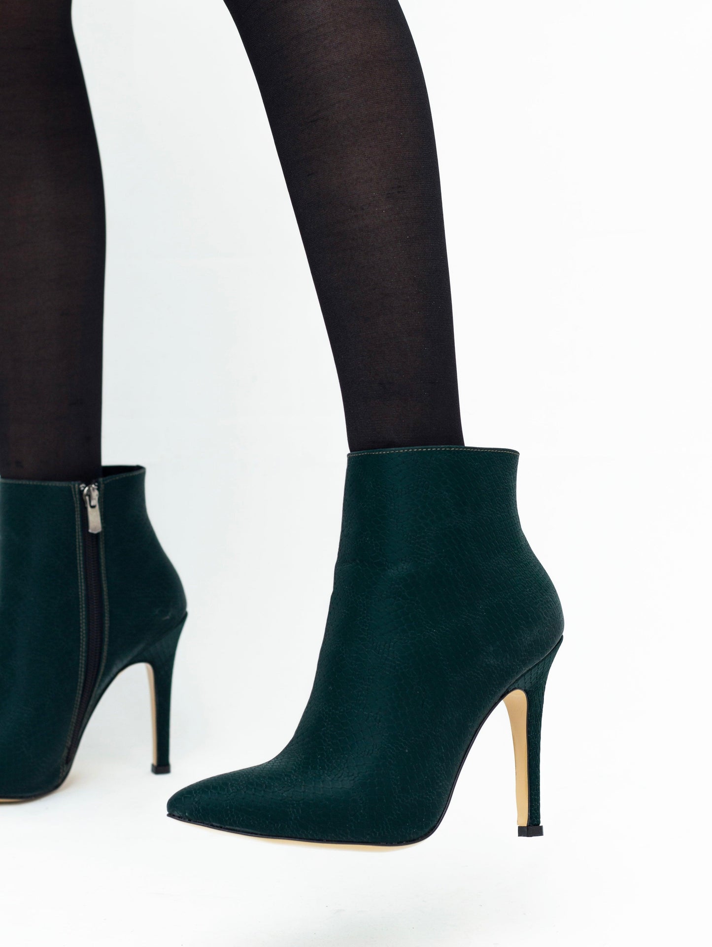 Leather high heeled Ankle Boots - augustshoes