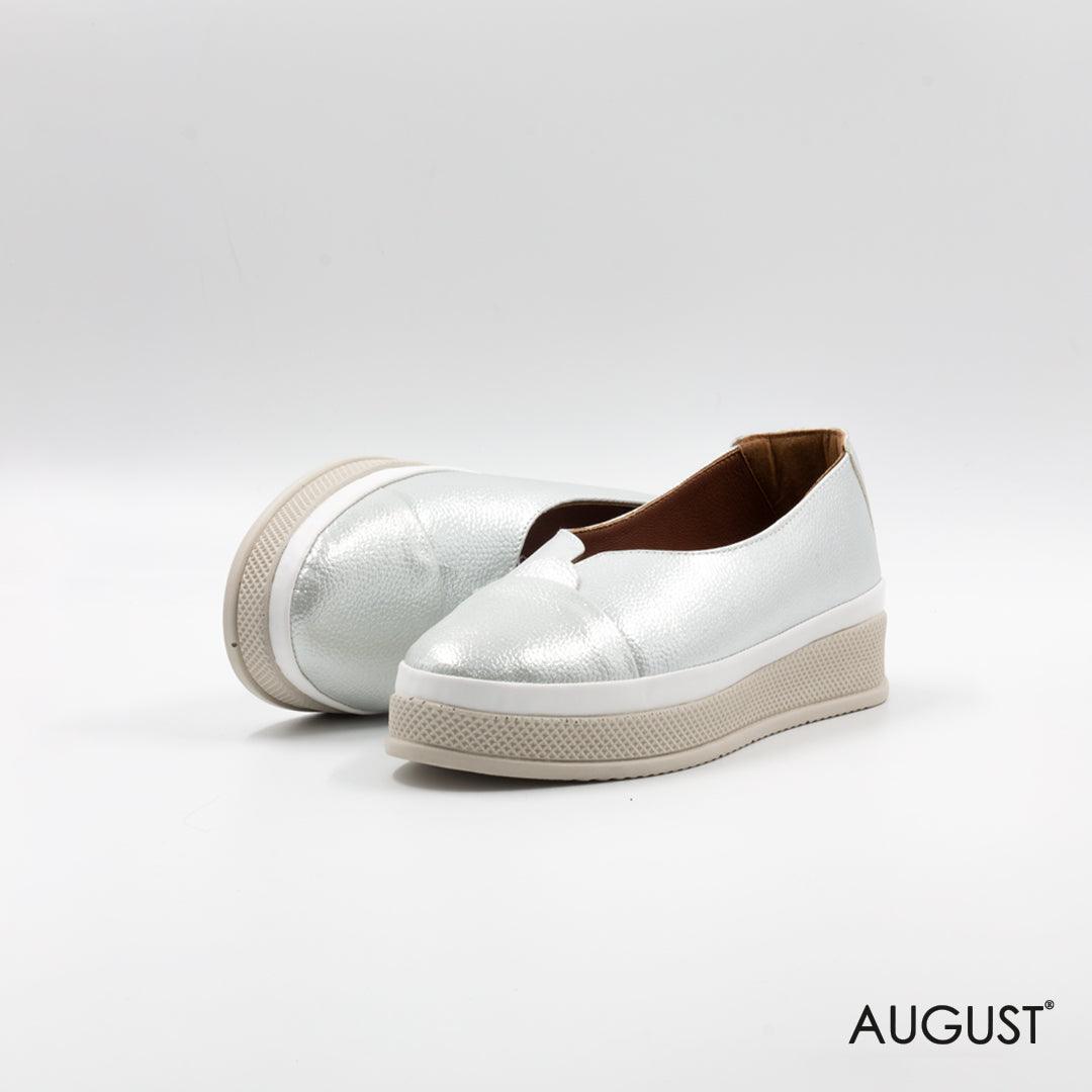Comfy leather flat - augustshoes