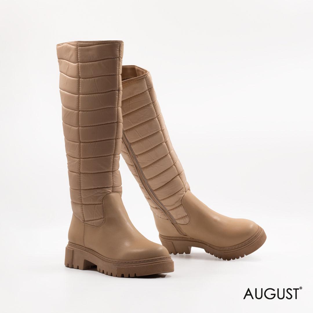 LEATHER LOW-HEEL BOOTS - augustshoes